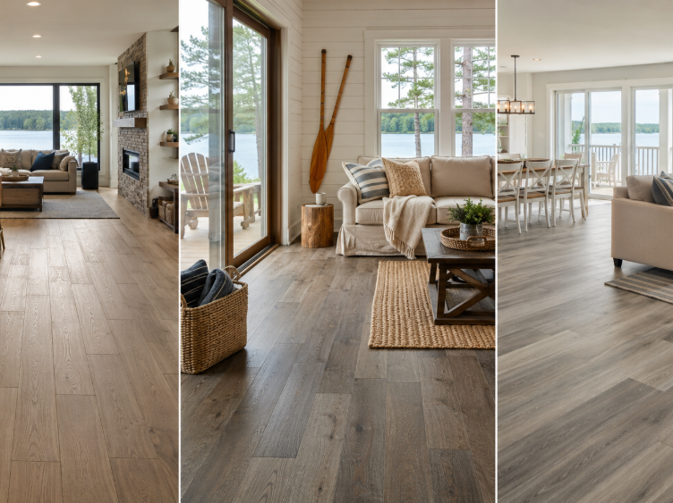 Different flooring options for a lake home in Camdenton, MO